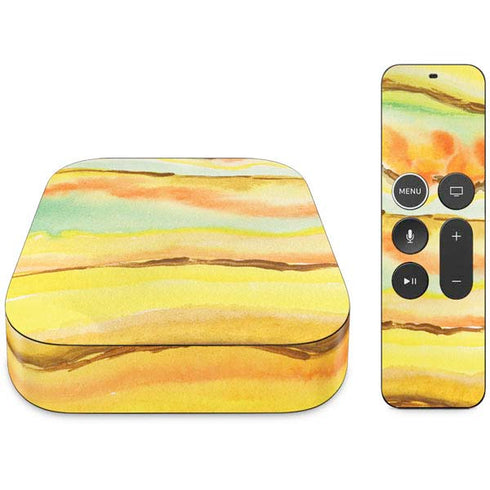Tuscan Sun Watercolor Geode Apple TV Skin